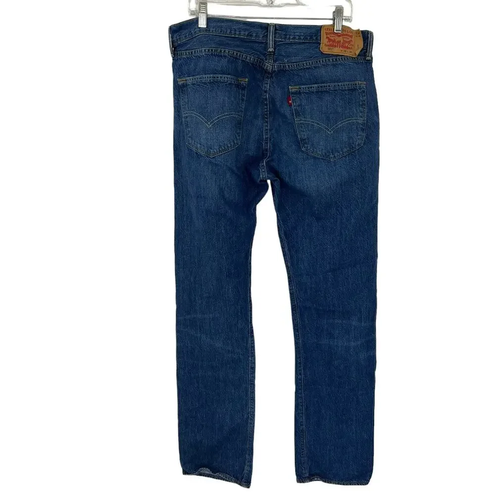 LEVI'S JEANS 501 Straight Leg Denim Blue Jeans SZ 36 x 36